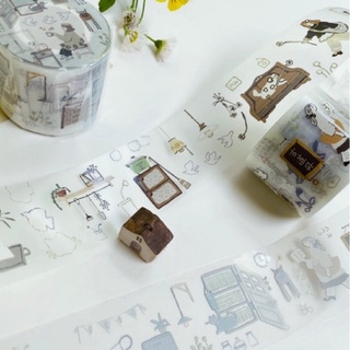 (Chiết theo chu kỳ) Băng dính PET tape hoạ tiết Antique Store 2 nhà misshoegg #1