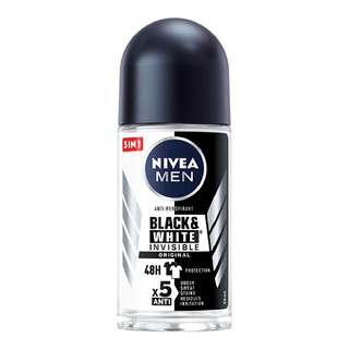 Lăn Ngăn Mùi 5in1 Ngăn Vệt Ố Vàng Vượt Trội NIVEA MEN BLACK &amp; WHITE INVISIBLE ORIGINAL - Hương nhẹ nhàng 50ml - 82245