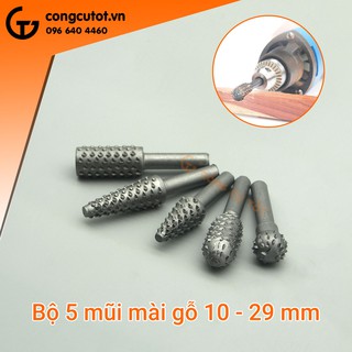 Bộ 5 mũi mài khắc gỗ 10-29mm