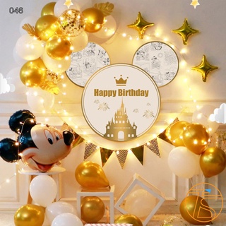 Set Trang Trí Sinh Nhật, Thôi Nôi Poster Cho Bé Gái Kèm Ống Bơm Tay - Happy Birthday