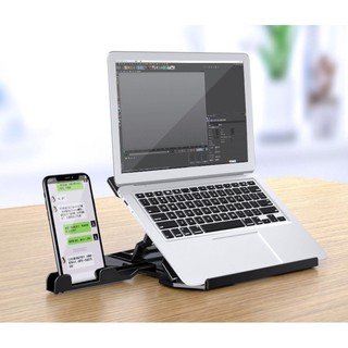Giá Đỡ Máy Tính Macbook, Laptop, N2 Kiêm Đỡ Kê Điện Thoại Bằng Nhựa ABS Chắc Chắn
