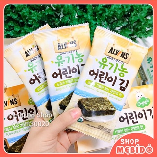 Rong Biển Hữu Cơ Tách Muối Cho Bé Ăm Dặm Alvin Hàn Quốc 6M+ Gói Nhỏ