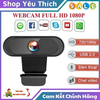 Webcam Máy Tính Laptop Có Mic Full HD 1080P Hình Ảnh Cực Nét Bền Đẹp Giá Rẻ Full Box