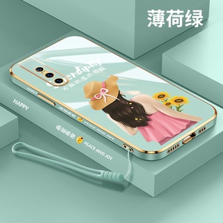 Ốp Điện Thoại Silicon Viền Thẳng In Họa Tiết Cô Gái Cho VIVO V15 Y52S V15PRO S1 S1PRO VIVO V23E Y97