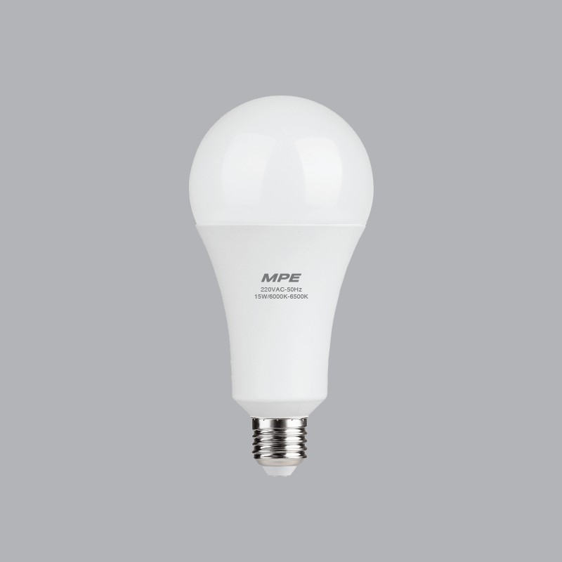 (Chính hãng MPE) Bóng Đèn LED Bulb E27 -Ánh sáng trắng/vàng -15w cao cấp ( tiêu chuẩn châu âu)*