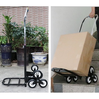 Xe kéo hàng xếp gọn hỗ trợ leo cầu thang cao cấp 6 bánh - Home and Garden