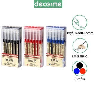 Bút Muji DecorMe bản dupe bút gel đen xanh đỏ viết đều mực phụ kiện văn phòng phẩm (1 chiếc)