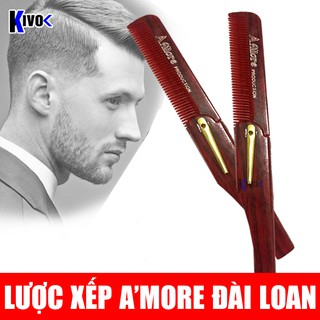 Lược Gấp Gỗ Xếp Gọn Tiện Dụng Cho Nam Nữ - Then Gài Áo Bỏ Túi / Lược Chải Tóc - Lược Chải Râu Ria Mép - Kivo