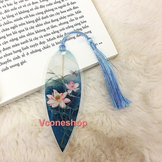 Bookmark gân lá cổ trang ép mỏng kẹp sách đánh dấu sách