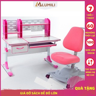 bàn học sinh trẻ em có giá sách lớn H10 PROMAX cao cấp nghiêng mặt bàn thông minh, tay quay nâng hạ chống gù chống cận