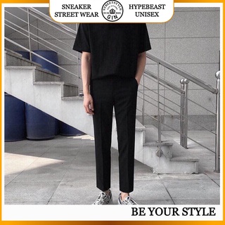 Quần tây âu Nam Nữ Unisex ống suông công sở đi học lưng cao ulzzang hàn quốc - Gin Store