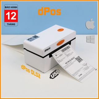 Máy in đơn hàng TMĐT A6 dPos DL02 DT108B &amp; RP421 in tem vận chuyển shopee và các web vận chuyển GHTK GHN VNP, in Minicod