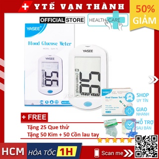✅ [TRỌN BỘ] Máy Đo Đường Huyết Yasee GLM-75 (+25QUE, 50 KIM, CỒN) -VT0572