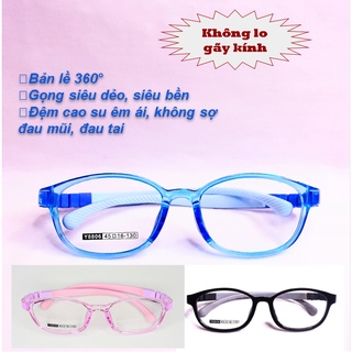Kính trẻ em gọng dẻo, bản lề 360° siêu bền, siêu dẻo
