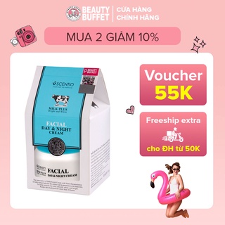 Kem dưỡng trắng da và sáng mịn ngày và đêm Beauty Buffet Scentio Milk Plus 50ml