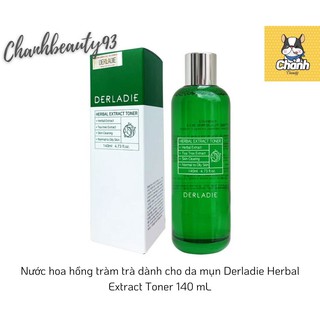 Nước hoa hồng tràm trà dành cho da mụn Derladie Herbal Extract Toner 140 mL