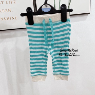 [Size 12M- 24M] QUẦN DÀI VẢI COTTON CHO BÉ MÀU XANH KẺ NGANG