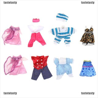 Set 5 Bộ Đầm Mini Nhiều Màu Sắc Dễ Thương Dành Cho Búp Bê