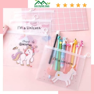 Túi zip đựng bút, mỹ phẩm hình unicor ngựa một sừng [Sẵn Hàng] [Ảnh thật]