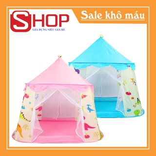 Lều Hoàng Tử Công Chúa Hoạ Tiết Hình Khủng Long