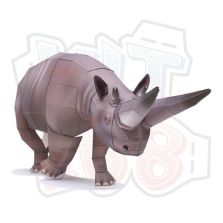 Mô hình giấy động vật Arsinoitherium