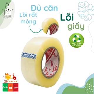 Băng dính dán 0.4kg OPP trong. Cuộn băng keo văn phòng phẩm lõi mỏng bằng giấy dai dính
