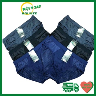 Quần sịp tam giác LƯỚI thông hơi Xuất Nhật quần boxers nam cạp to chất đẹp