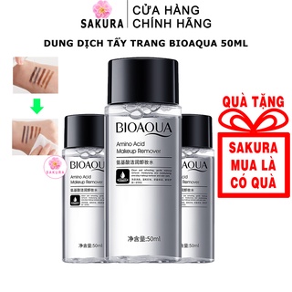 Nước tẩy trang giá rẻ BIOAQUA sạch bã nhờn tiện lợi SAKURA 50ml