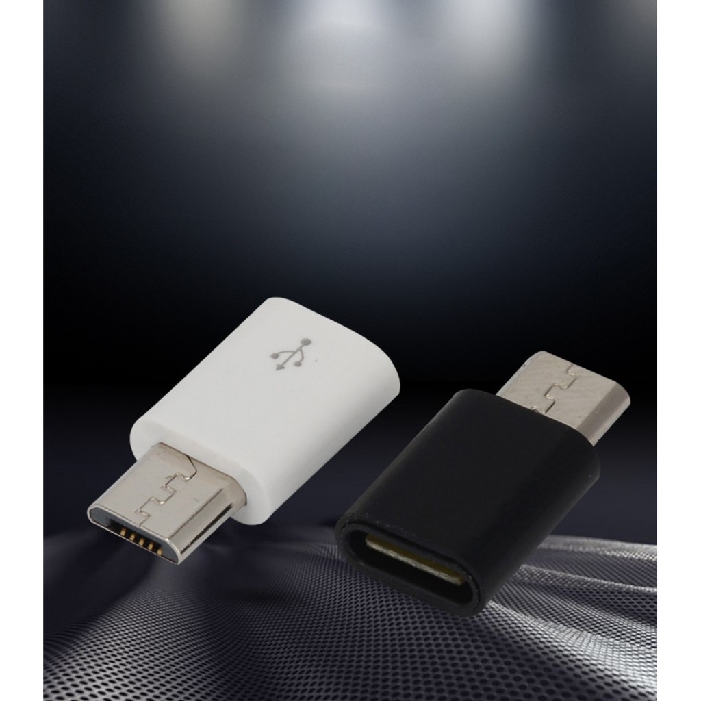 Jack chuyển Micro USB sang Type C - USB (Đen)