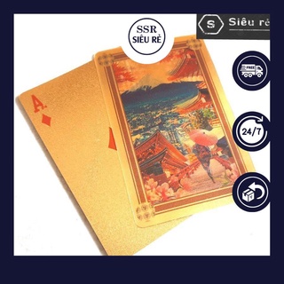 Bộ bài mạ vàng cao cấp siêu hot chống cong, chống thấm 24k (MS2633)