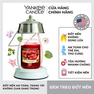 Đèn treo đốt nến Yankee Candle màu trắng bạc