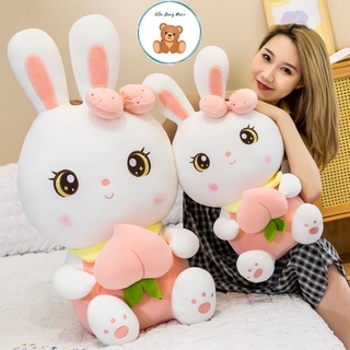 Gấu Bông Thỏ - Thỏ Ôm Đào Cao Cấp Cho Bé - Gấu Bông Mina