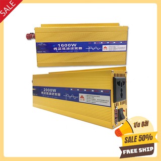 Bộ kích điện ac quy 12V sang 220V Sin chuẩn 1600W Chạy quạt không kêu