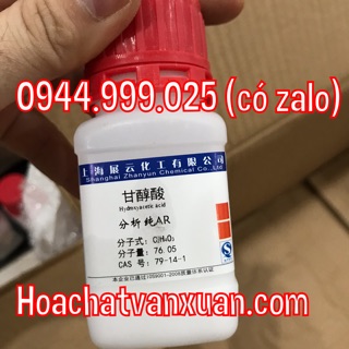 Hóa chất Hydroxyacetic aci d AHA Glycolic aci.d 98% CAS 79-14-1 C2H4O3 lọ 25g 98%