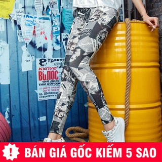 Quần Legging Tập Gym Yoga Phối Hình Báo P1865