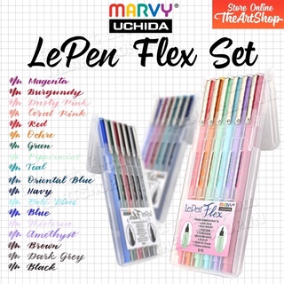 Bộ bút thư pháp 6 màu Marvy Flex 4800 Brush.