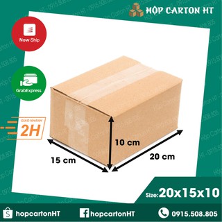 Combo 80 Hộp Giấy Gói Hàng 20x15x10 Thùng Carton Đóng Hàng Phụ Kiện Nhỏ Chất Liệu Carton 3 Lớp Dày Dặn - Hộp Carton HT