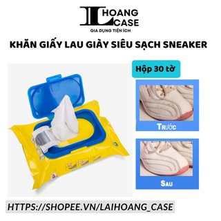 Khăn Giấy Lau Giày Siêu Sạch SNEAKER Hộp 30 Tờ Siêu Hot Không Hoá Chất Làm Hại Vải