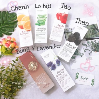 (Chính hãng) Gel Tẩy da chết hoa quả làm trắng da Arrahan 180ml Than/ Chanh/ Táo/ Lavender/ Đông Y