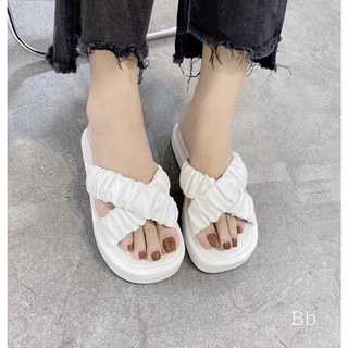 [MUA 1 TẶNG 1] Dép xuồng quai chéo nhúm bèo xinh lắm(tặng vớ+Full hộp)
