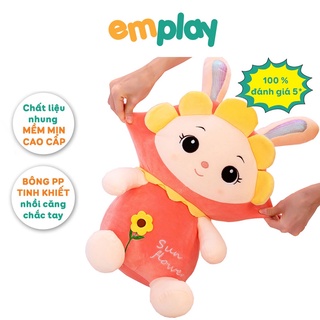 Thỏ bông mặt hoa cho bé Emplay thiết kế vải nhung co giãn 4 chiều an toàn cho trẻ em