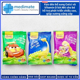 Kẹo dẻo Ích Nhi bổ sung Canxi và Vitamin D cho bé, giúp phát triển chiều cao, xương cứng cáp (gói 24g)