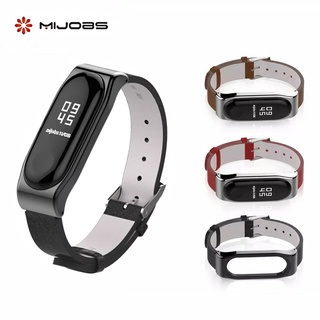 Dây đeo miband 4 3 da MIJOBS thay thế