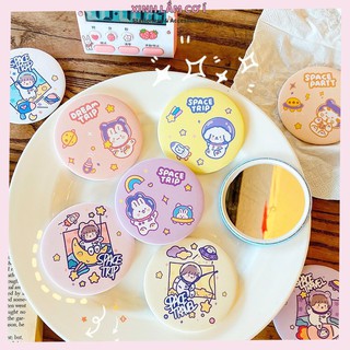 Gương Trang Điểm Mini Siêu Cute Viền Kim Loại Cầm Tay Bỏ Túi Hàn Quốc Tiện Lợi [Xinh Lắm Cơ Í]