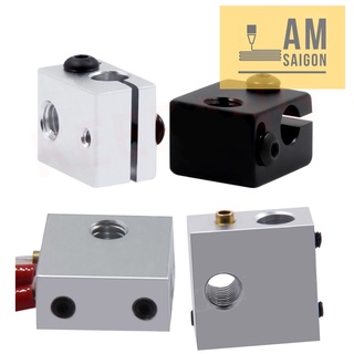 Block nhôm gia nhiệt MK8, E3D, Volcano, Pt100,... loại tốt dành cho máy in 3D