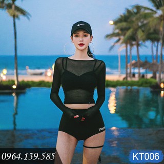 [THANH LÝ] - Bộ bơi 3 chi tiết ren lưới giá hạt rẻ, cá tính và bắt mắt, bikini đẹp 2021 | KT006