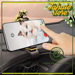 Giá đỡ điện thoại trên ô tô  Xoay 360 Độ Kẹp điện thoại trên TAPLO xe hơi Chống Trượt Hình Con Báo