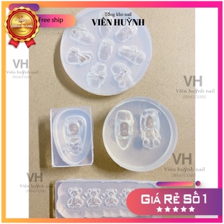 Khuôn gấu bearbrink , khuôn nơ nail
