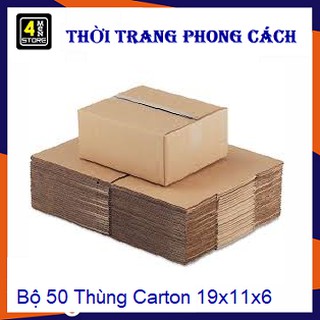 Combo 50 thùng Carton 19x11x6 - Loại Dày