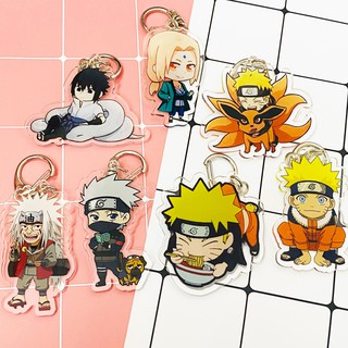 ( Mica trong acrylic ) Móc khóa Naruto Sasuke quà tặng xinh xắn dễ thương in hình anime chibi